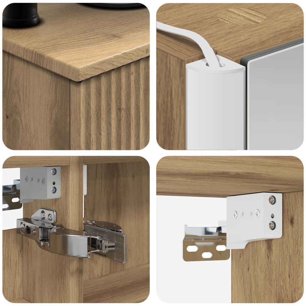 vidaXL Zestaw mebli łazienkowych 6 pcs Dąb artisan