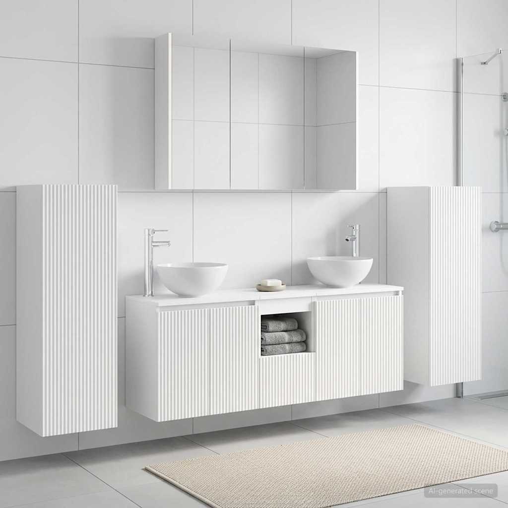 vidaXL Zestaw mebli łazienkowych 6 pcs Biały