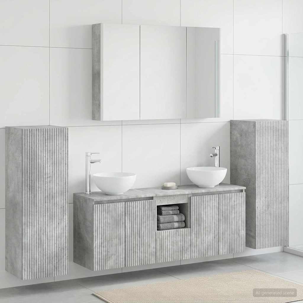 vidaXL Zestaw mebli łazienkowych 6 pcs Betonowy szary