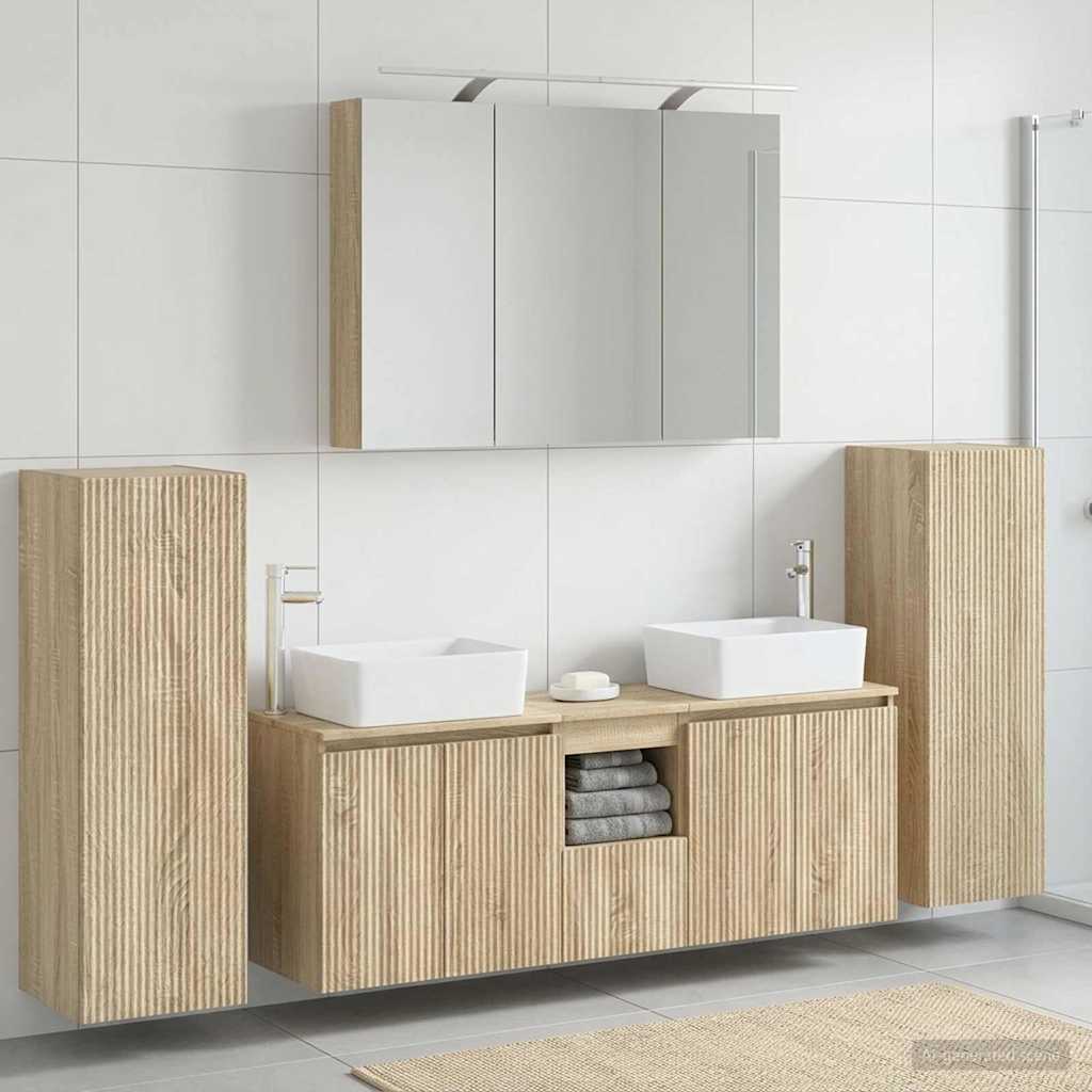 vidaXL Zestaw mebli łazienkowych 6 pcs dąb Sonoma