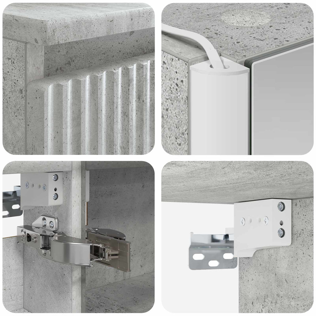 vidaXL Zestaw mebli łazienkowych 6 pcs Betonowy szary