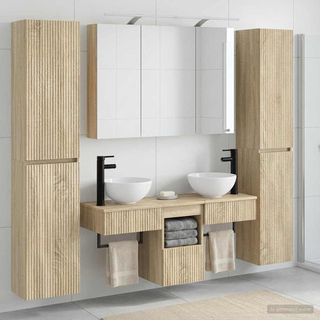 vidaXL Zestaw mebli łazienkowych 6 pcs dąb Sonoma