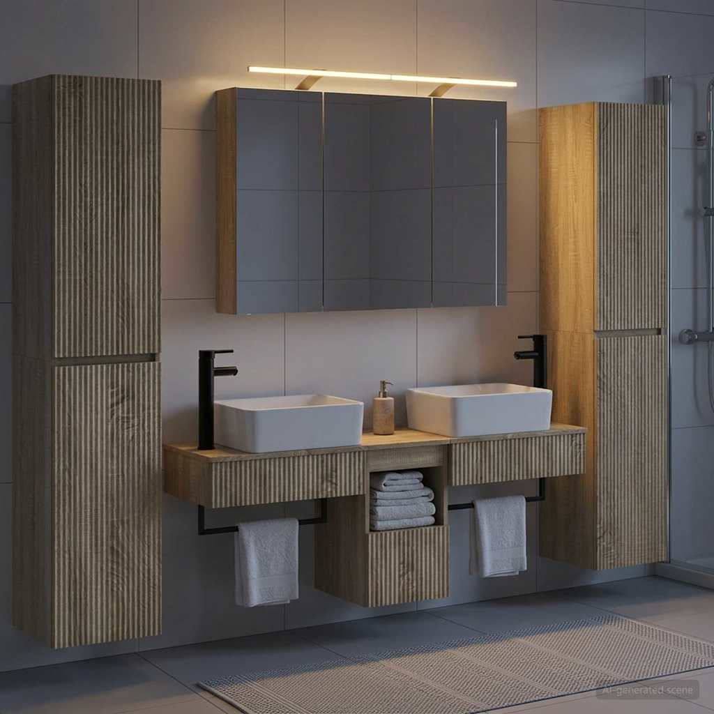 vidaXL Zestaw mebli łazienkowych 6 pcs dąb Sonoma