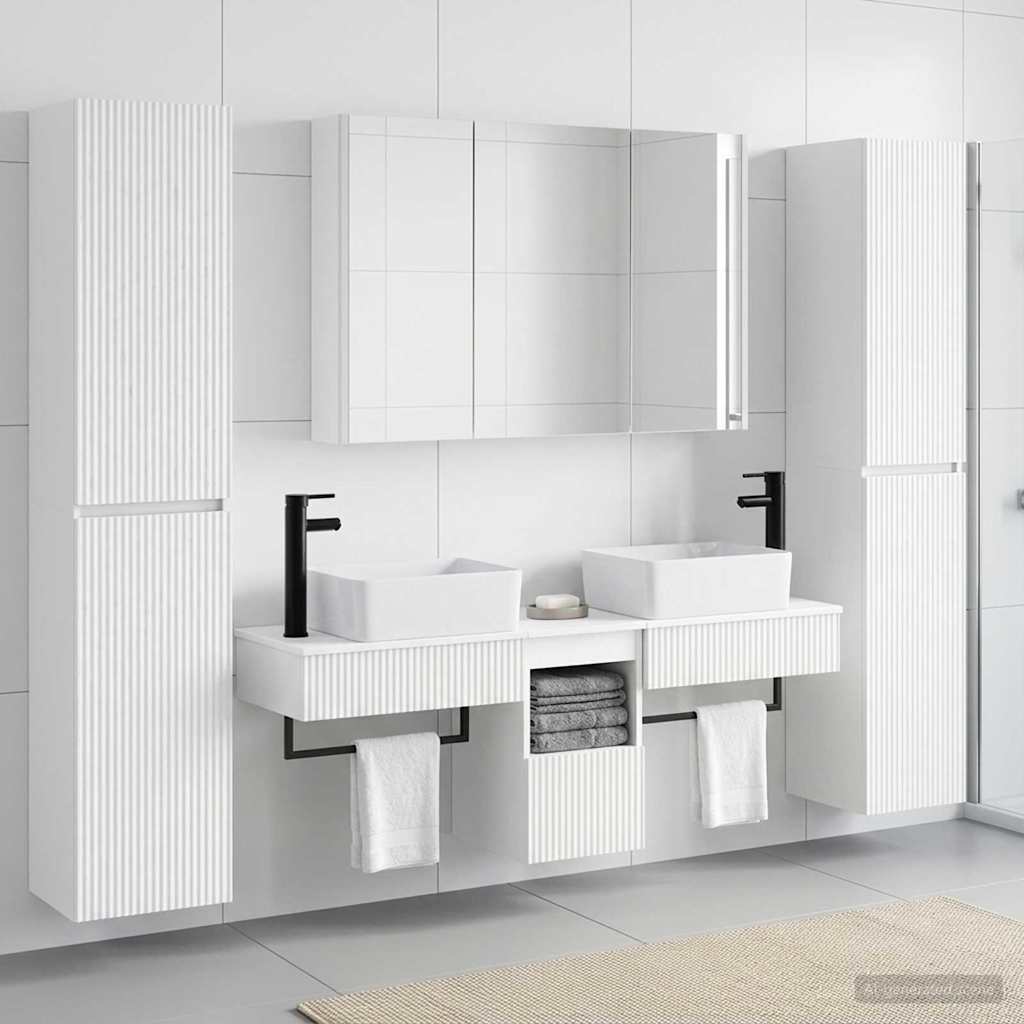vidaXL Zestaw mebli łazienkowych 6 pcs Biały