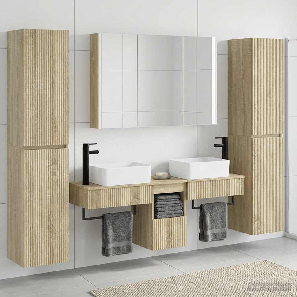 vidaXL Zestaw mebli łazienkowych 6 pcs dąb Sonoma