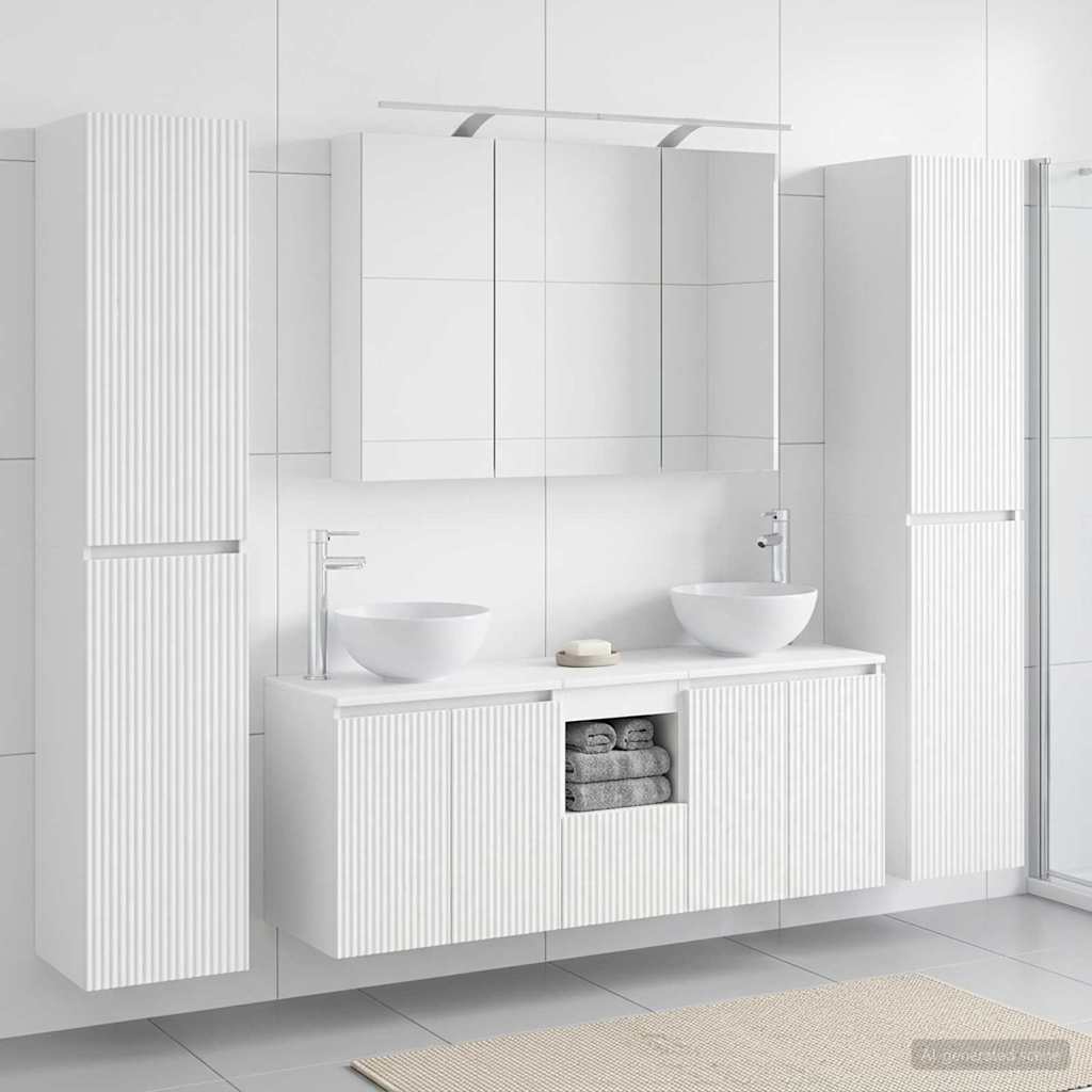 vidaXL Zestaw mebli łazienkowych 6 pcs Biały