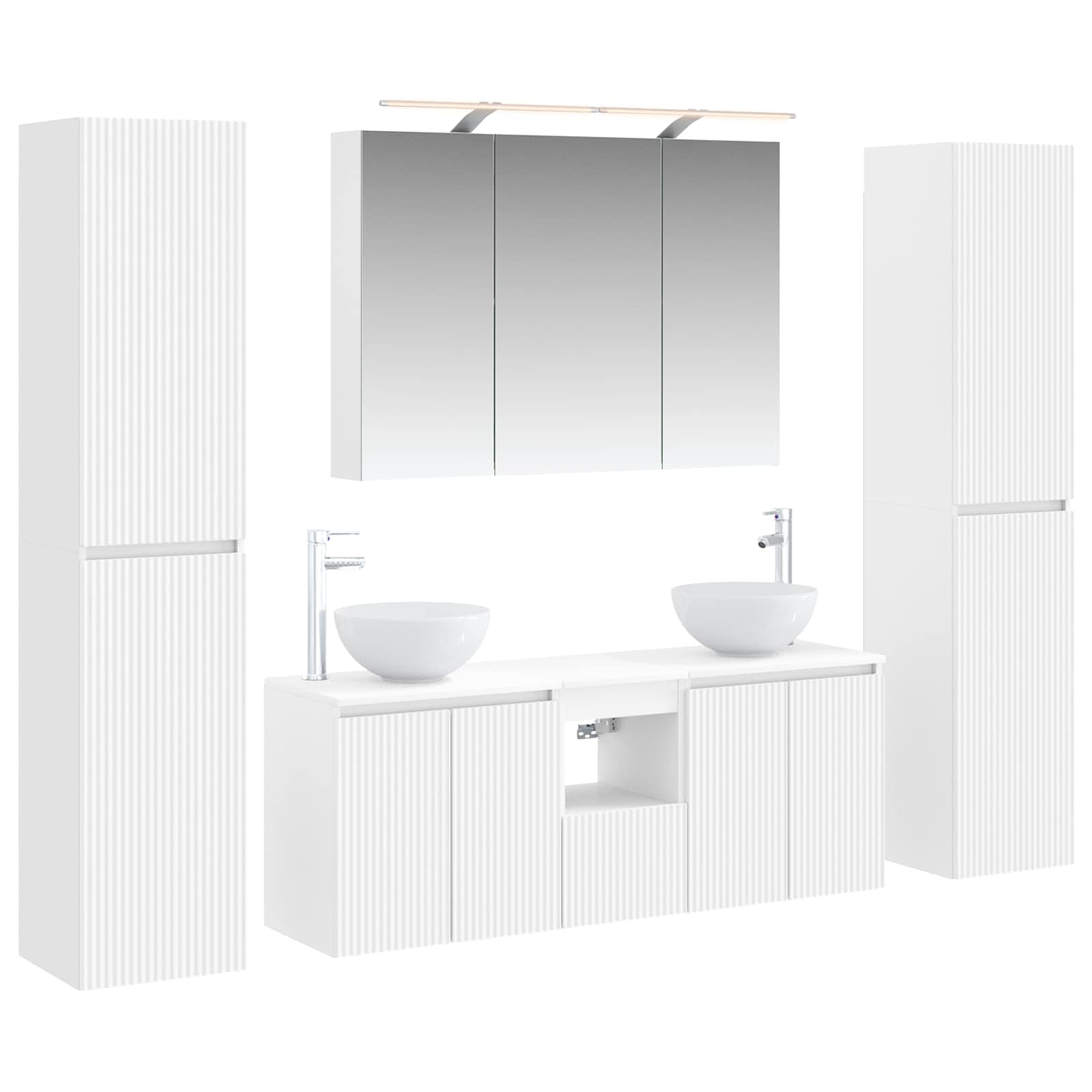 vidaXL Zestaw mebli łazienkowych 6 pcs Biały