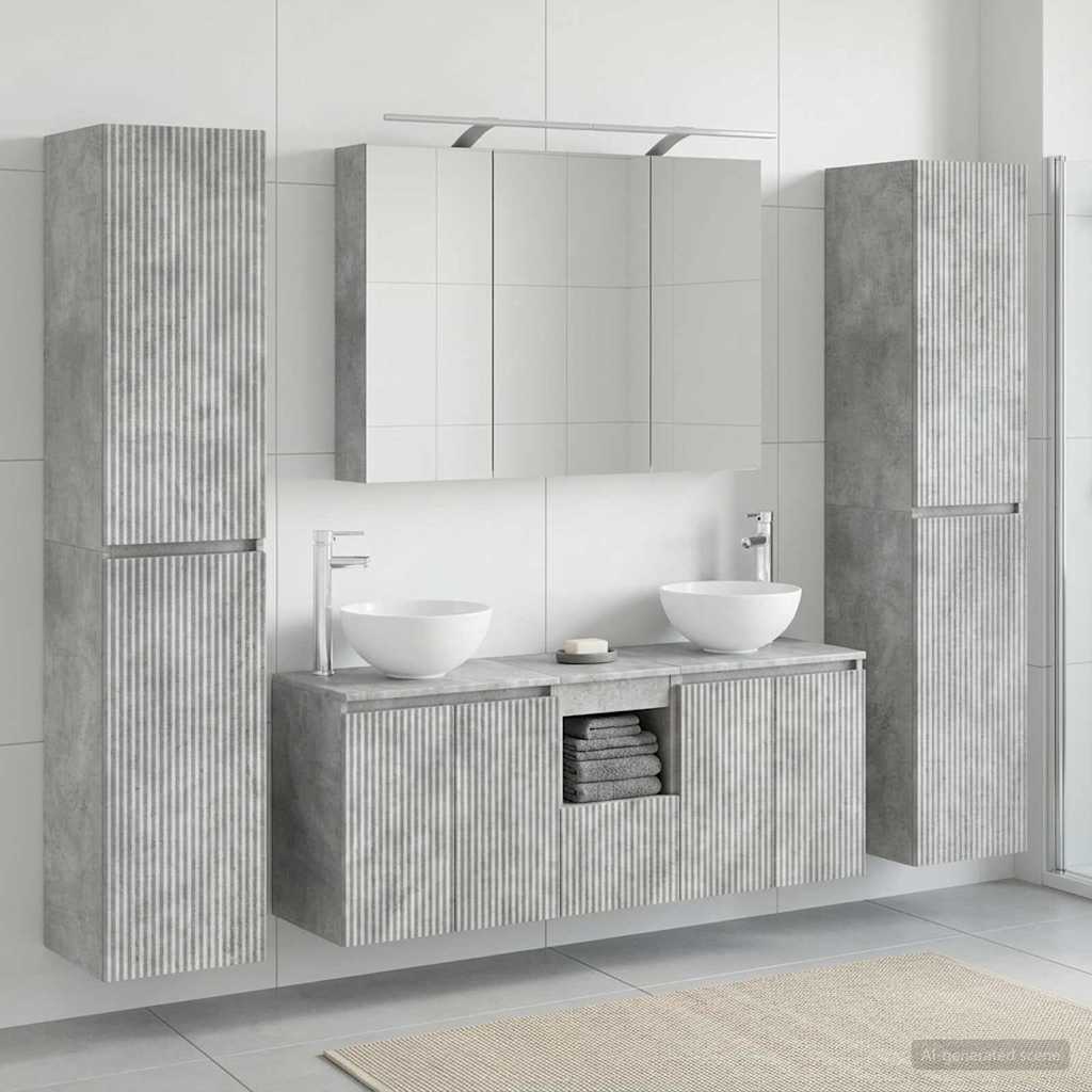 vidaXL Zestaw mebli łazienkowych 6 pcs Betonowy szary