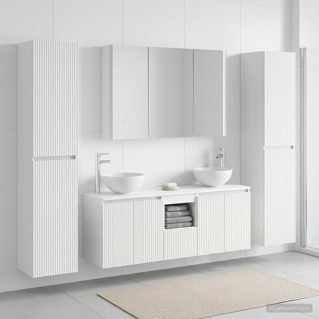 vidaXL Zestaw mebli łazienkowych 6 pcs Biały