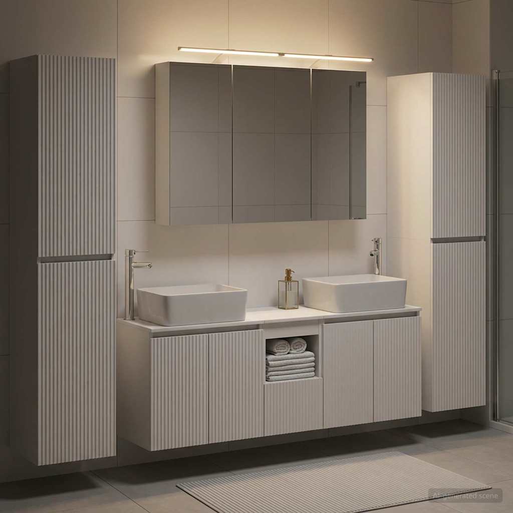 vidaXL Zestaw mebli łazienkowych 6 pcs Biały