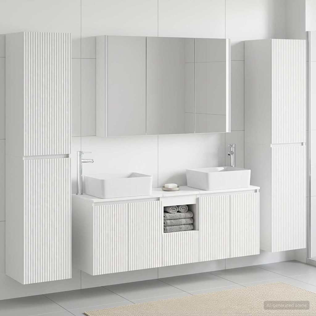 vidaXL Zestaw mebli łazienkowych 6 pcs Biały