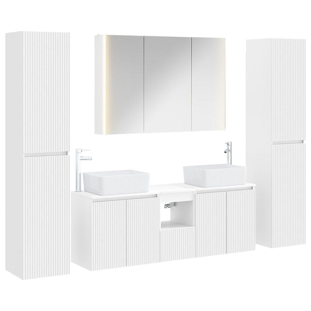 vidaXL Zestaw mebli łazienkowych 6 pcs Biały