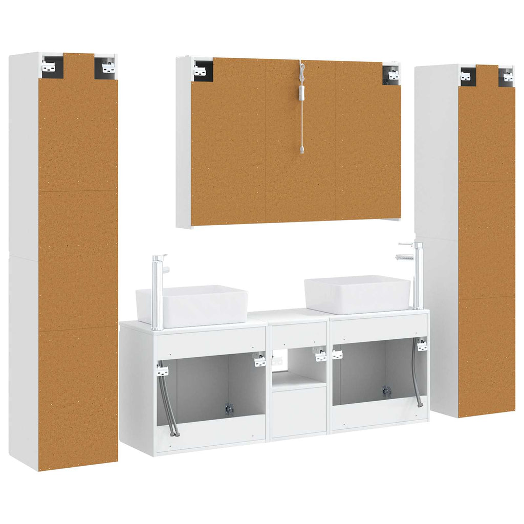 vidaXL Zestaw mebli łazienkowych 6 pcs Biały