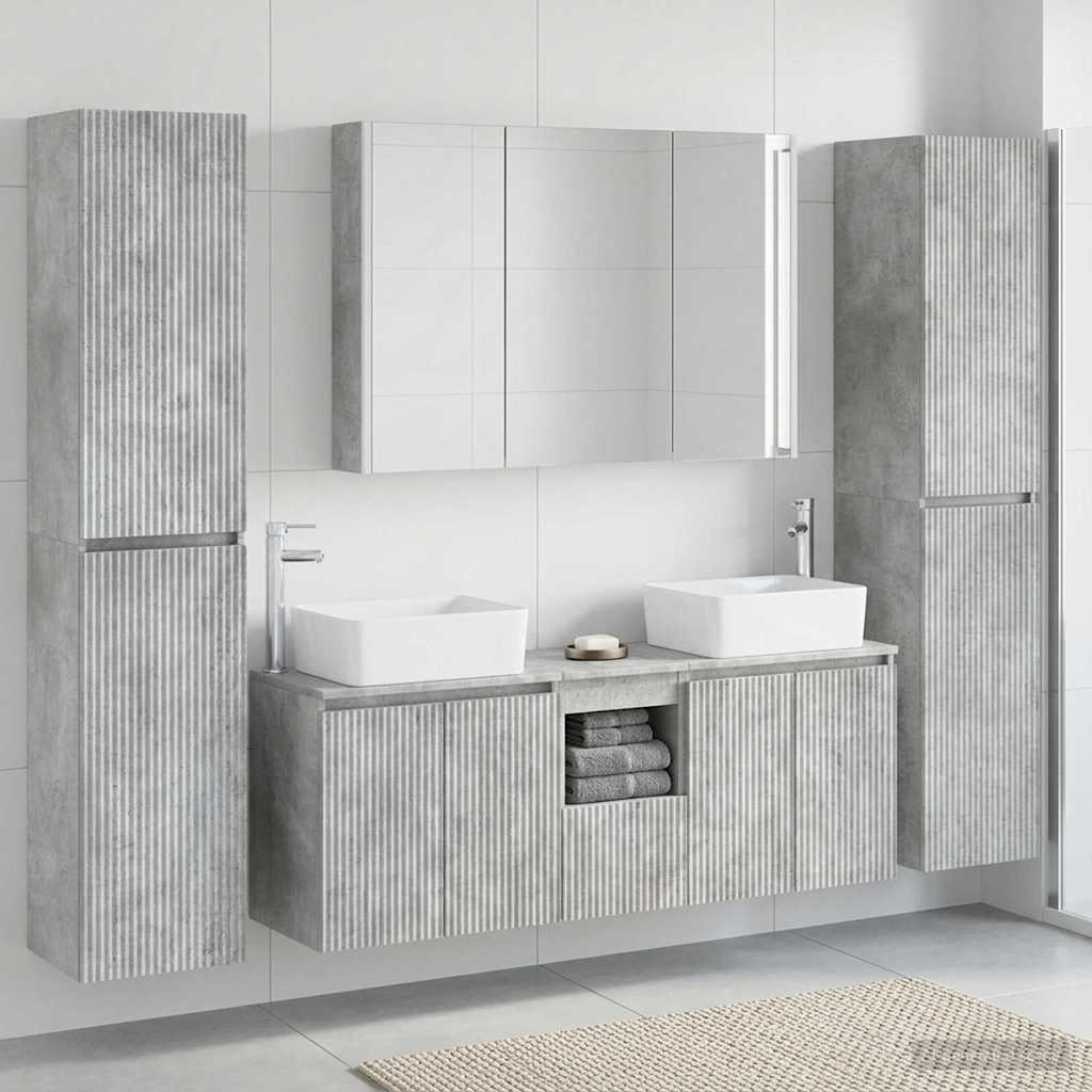 vidaXL Zestaw mebli łazienkowych 6 pcs Betonowy szary