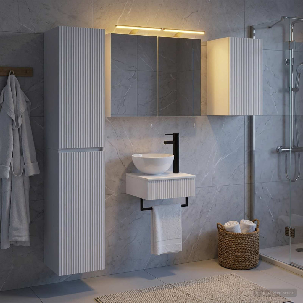vidaXL Zestaw mebli łazienkowych 5 szt. Biały