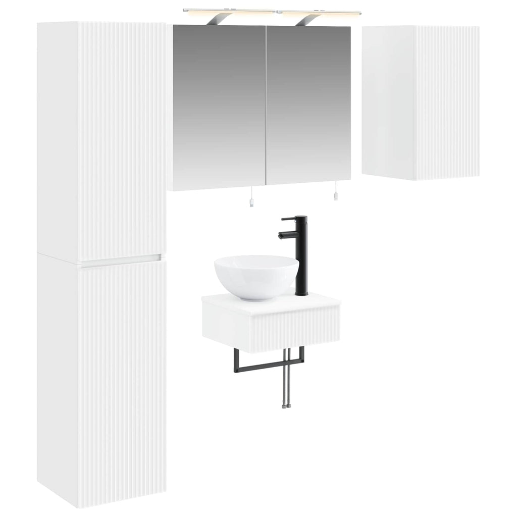 vidaXL Zestaw mebli łazienkowych 5 pcs Biały
