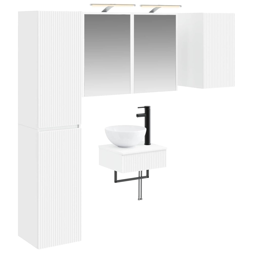vidaXL Zestaw mebli łazienkowych 5 pcs Biały