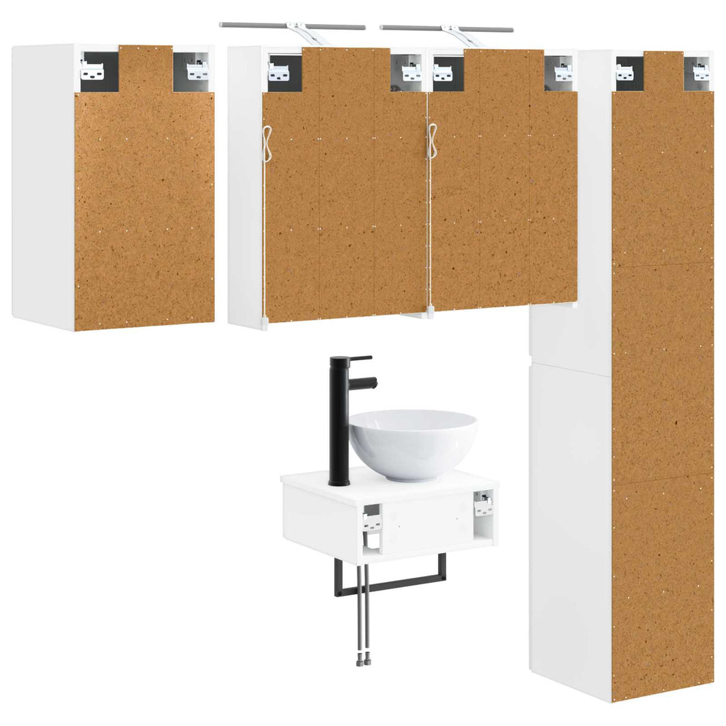 vidaXL Zestaw mebli łazienkowych 5 pcs Biały