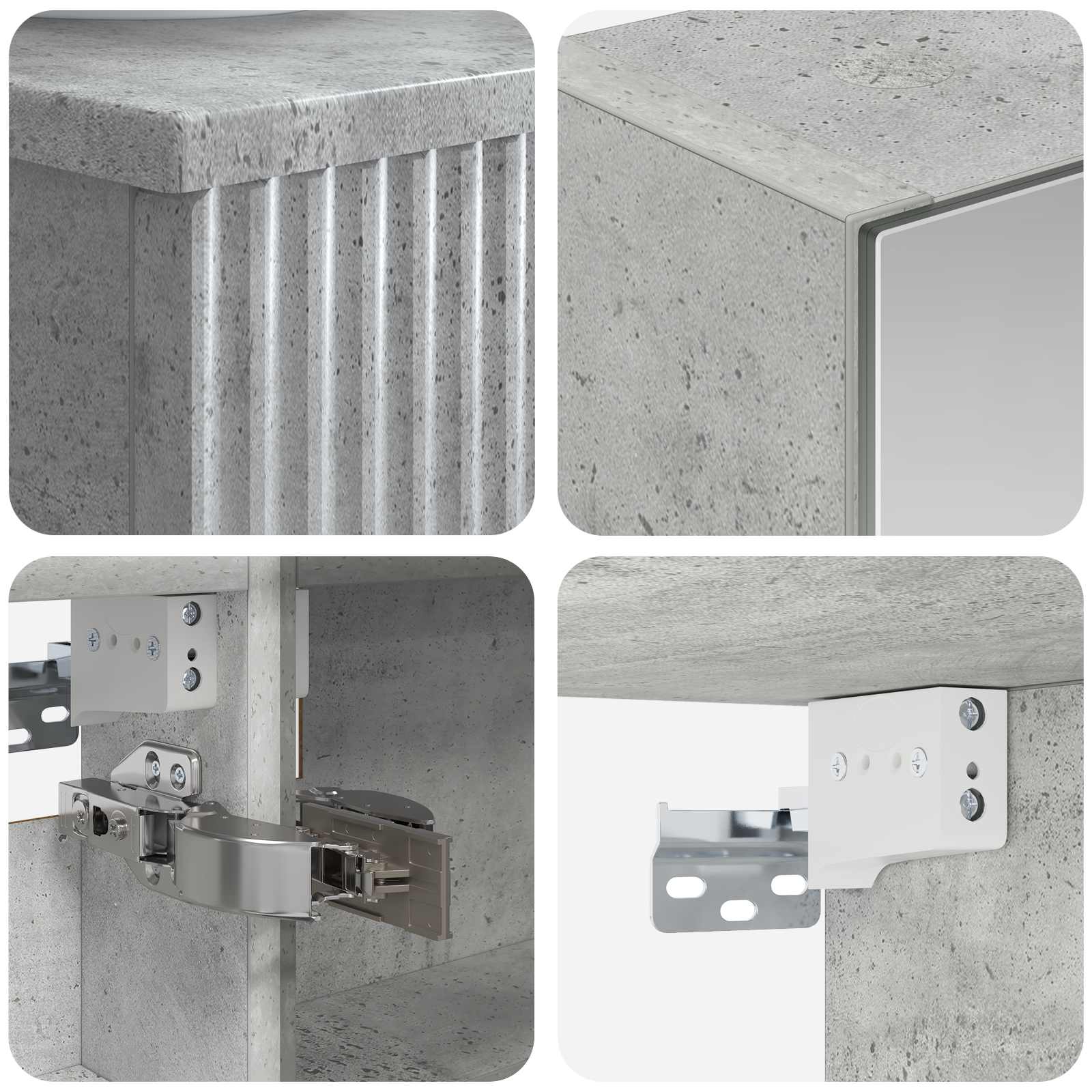 vidaXL Zestaw mebli łazienkowych 5 pcs Betonowy szary