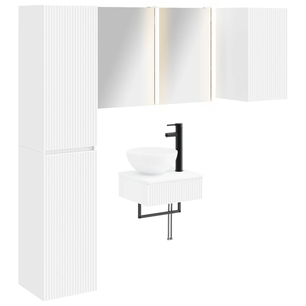 vidaXL Zestaw mebli łazienkowych 5 pcs Biały