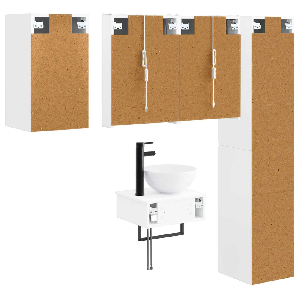 vidaXL Zestaw mebli łazienkowych 5 pcs Biały