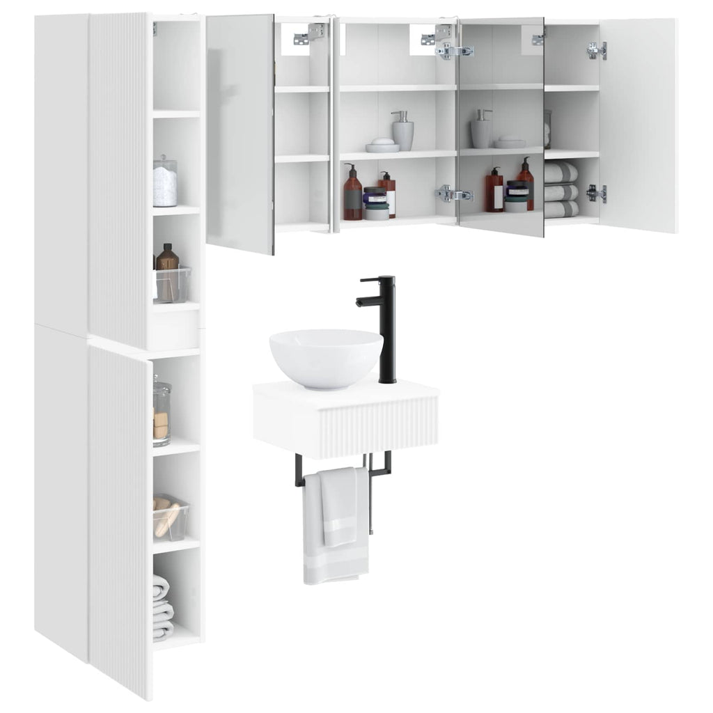 vidaXL Zestaw mebli łazienkowych 5 pcs Biały