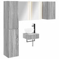 vidaXL Zestaw mebli łazienkowych 5 pcs Szary Sonoma