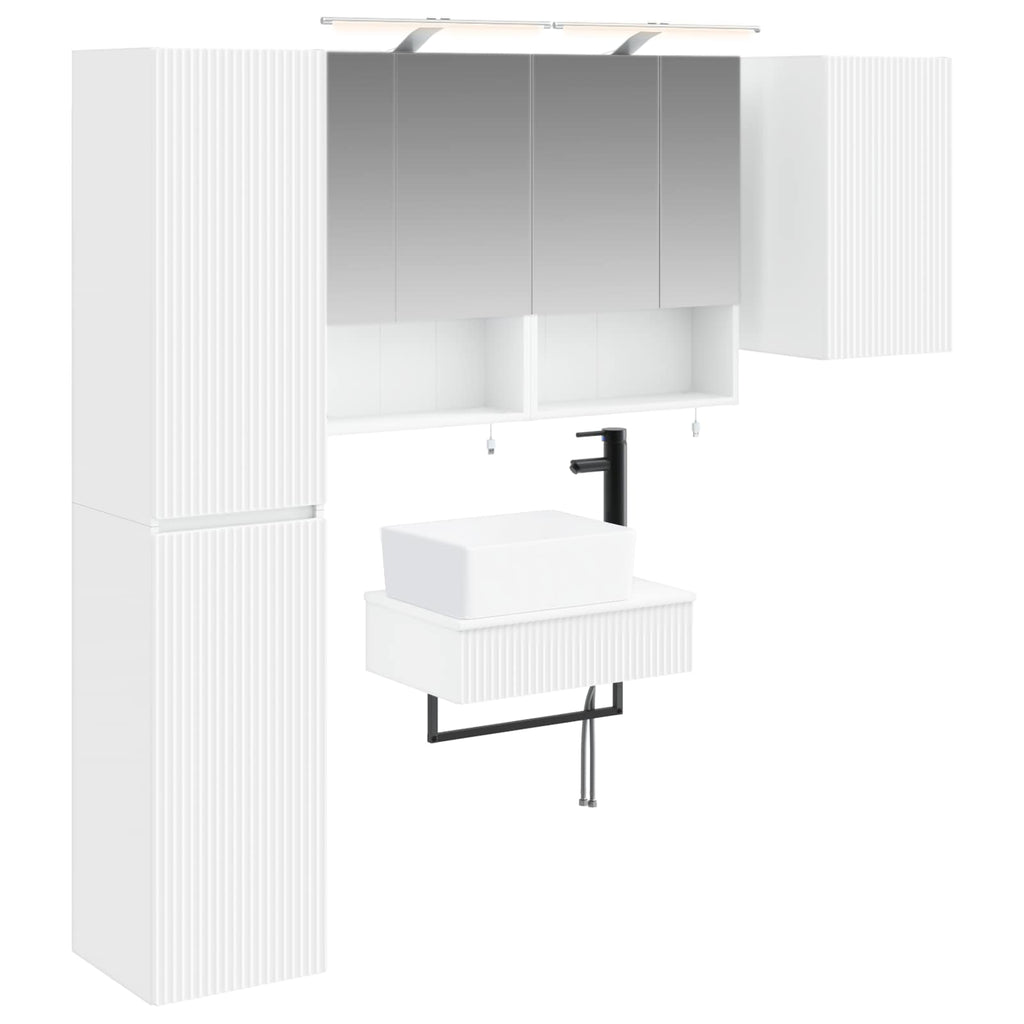 vidaXL Zestaw mebli łazienkowych 5 pcs Biały
