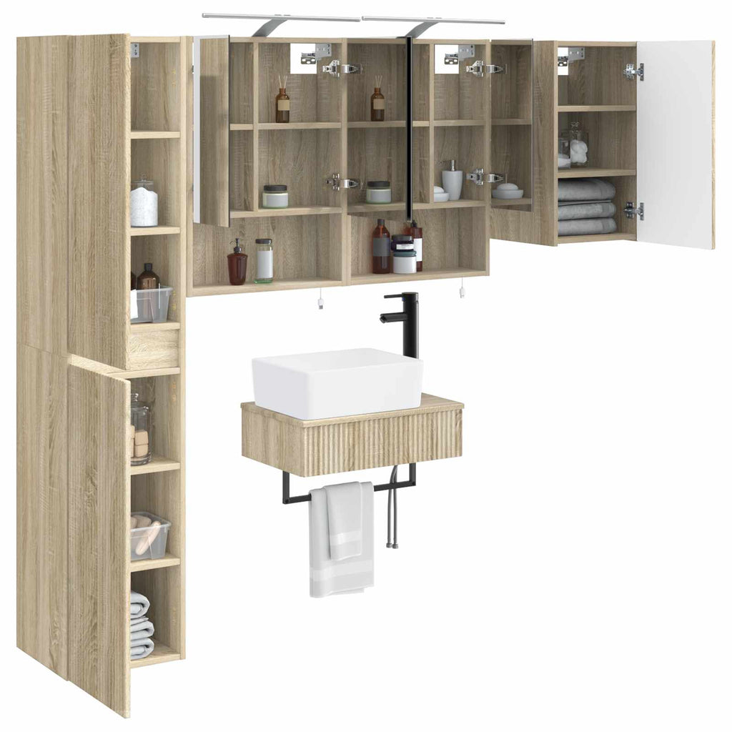 vidaXL Zestaw mebli łazienkowych 5 pcs dąb Sonoma
