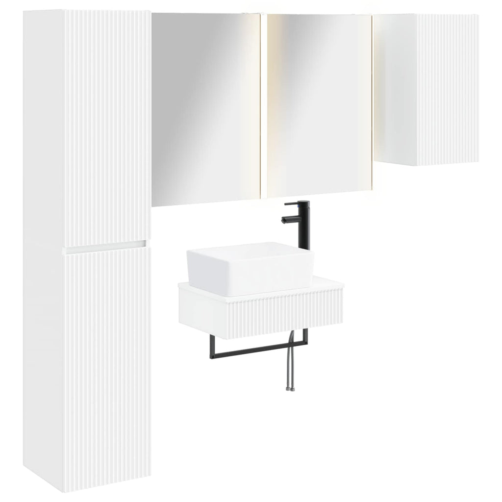 vidaXL Zestaw mebli łazienkowych 5 pcs Biały