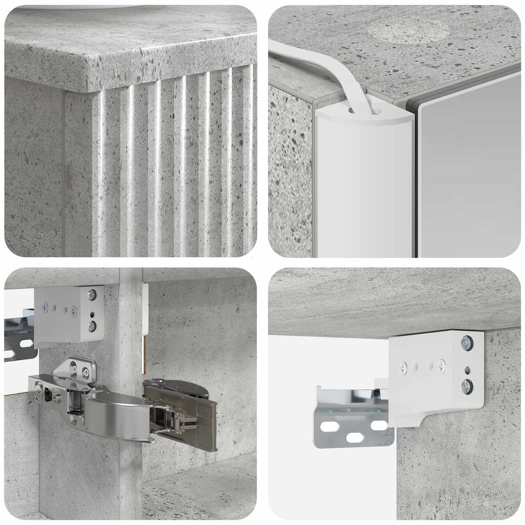vidaXL Zestaw mebli łazienkowych 5 pcs Betonowy szary