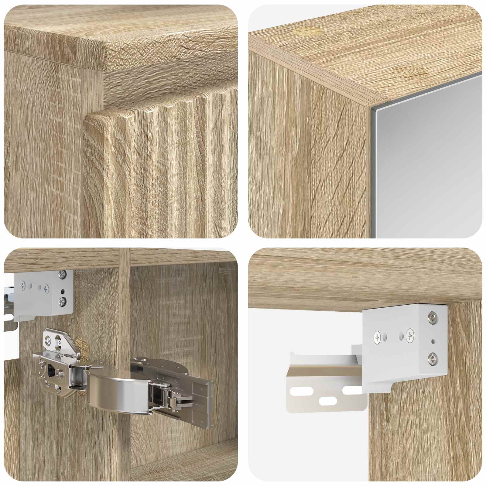 vidaXL Zestaw Szafek Łazienkowych 5 pcs dąb Sonoma 50 x 14,5 x 70 cm