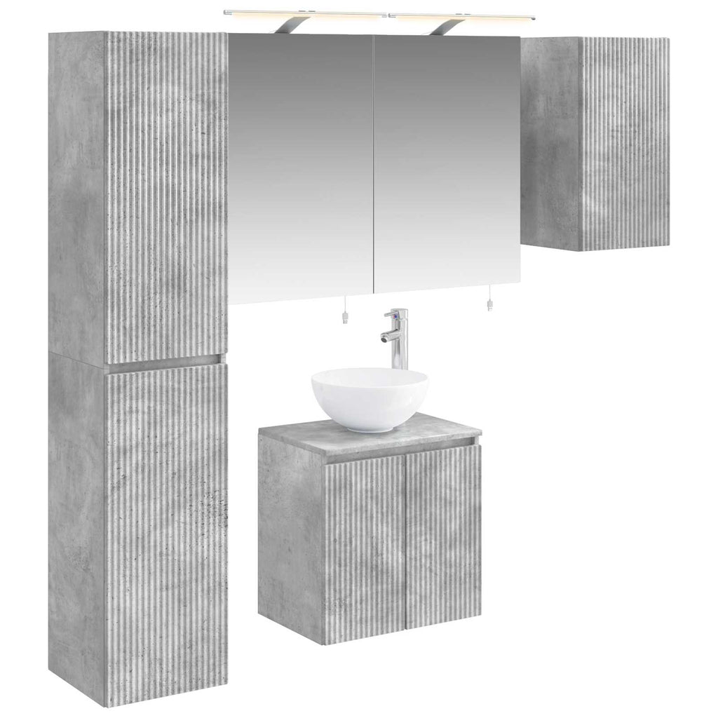 vidaXL Zestaw Szafek Łazienkowych 5 pcs Betonowy szary