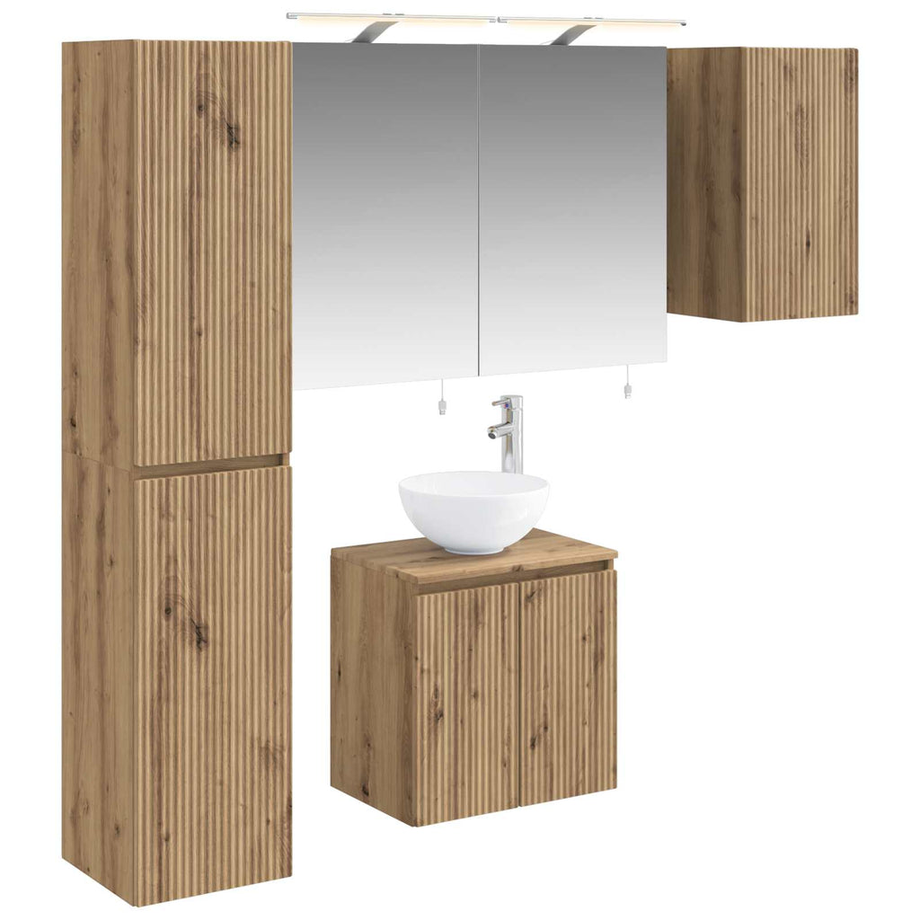 vidaXL Zestaw Szafek Łazienkowych 5 pcs Dąb artisan 50 x 14,5 x 70 cm