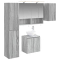 vidaXL Zestaw Szafek Łazienkowych 5 pcs Szary Sonoma 50 x 14,5 x 70 cm
