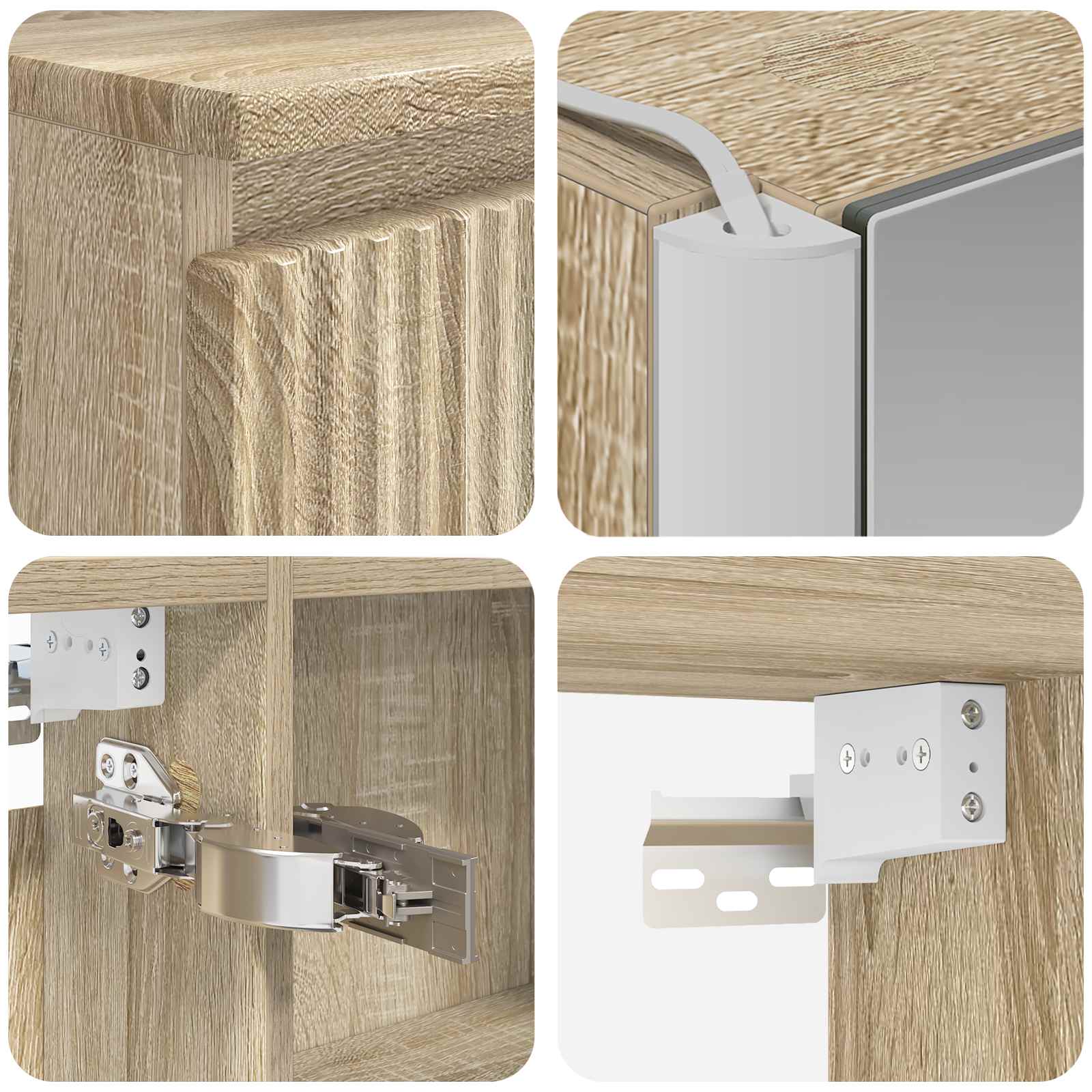 vidaXL Zestaw Szafek Łazienkowych 5 pcs dąb Sonoma 53 x 15,5 x 70 cm
