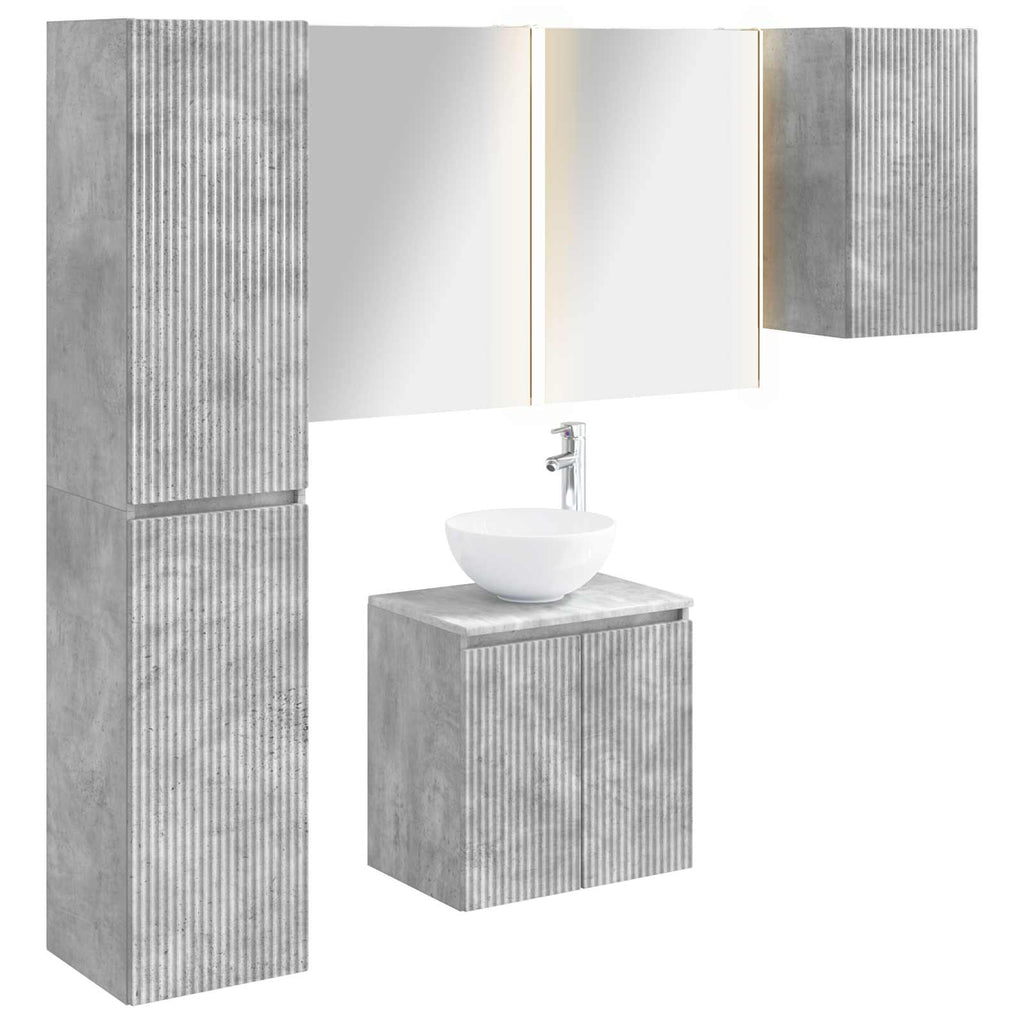 vidaXL Zestaw Szafek Łazienkowych 5 pcs Betonowy szary