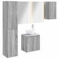 vidaXL Zestaw Szafek Łazienkowych 5 pcs Szary Sonoma 53 x 15,5 x 70 cm