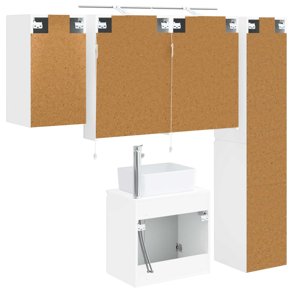 vidaXL Zestaw Szafek Łazienkowych 5 pcs Biały 50 x 14,5 x 70 cm