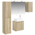 vidaXL Zestaw Szafek Łazienkowych 5 pcs dąb Sonoma 50 x 14,5 x 70 cm