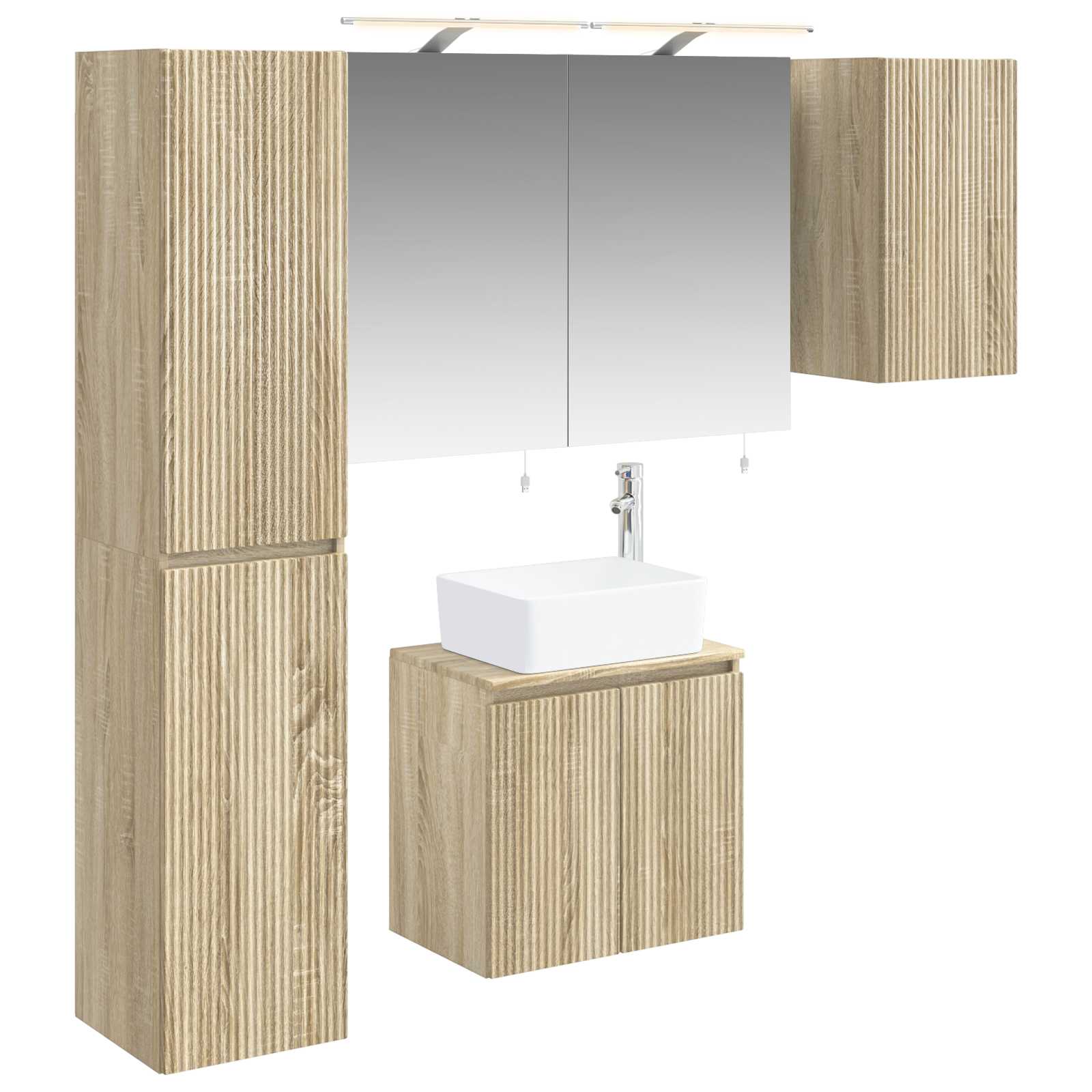 vidaXL Zestaw Szafek Łazienkowych 5 pcs dąb Sonoma 50 x 14,5 x 70 cm