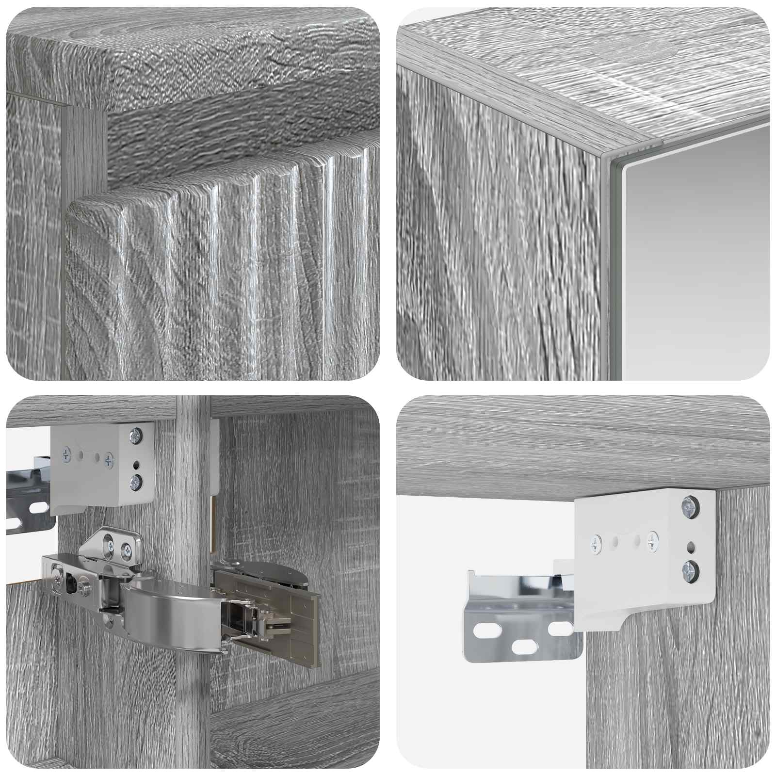 vidaXL Zestaw Szafek Łazienkowych 5 pcs Szary Sonoma 50 x 14,5 x 70 cm