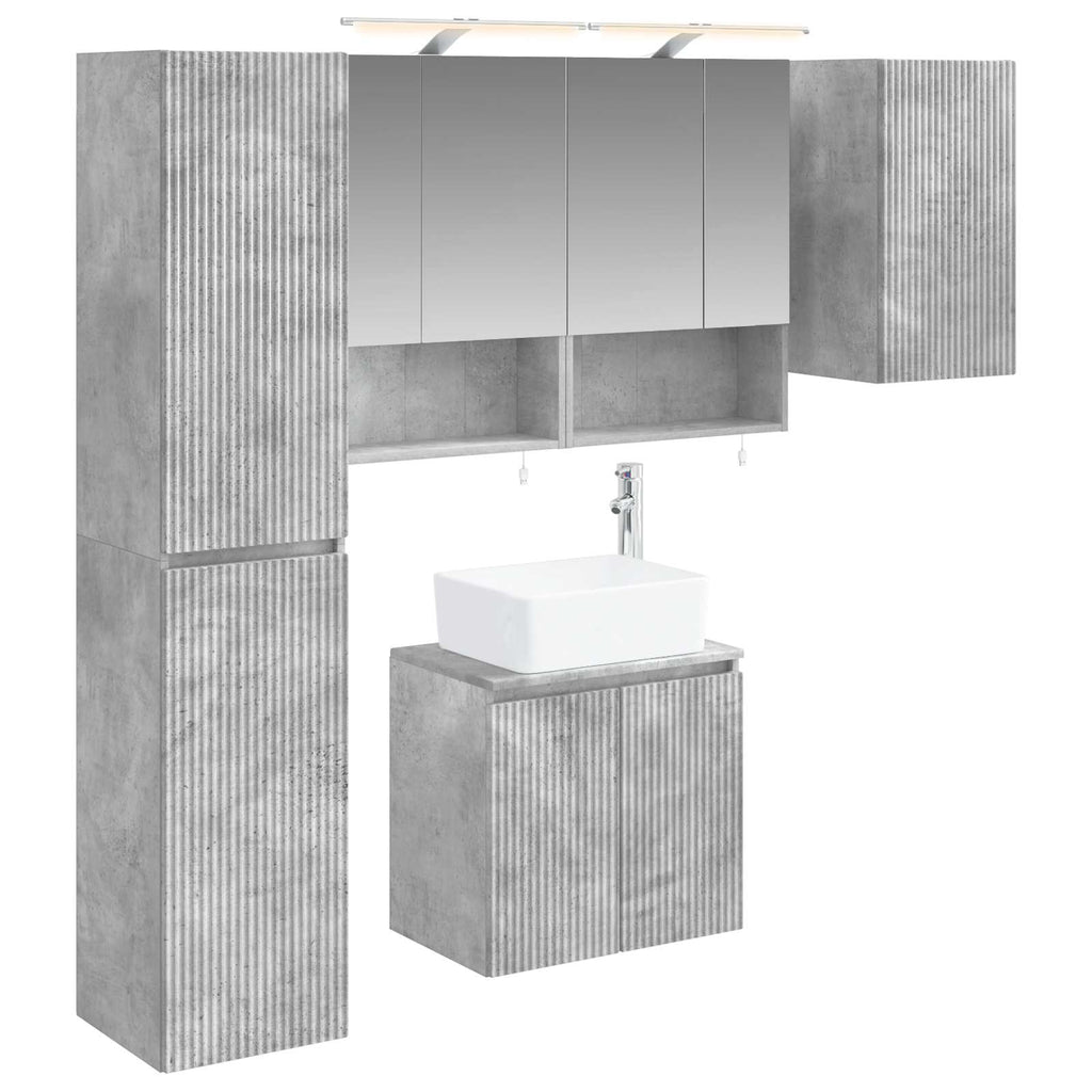 vidaXL Zestaw Szafek Łazienkowych 5 pcs Betonowy szary