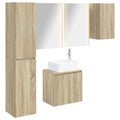 vidaXL Zestaw Szafek Łazienkowych 5 pcs dąb Sonoma 53 x 15,5 x 70 cm