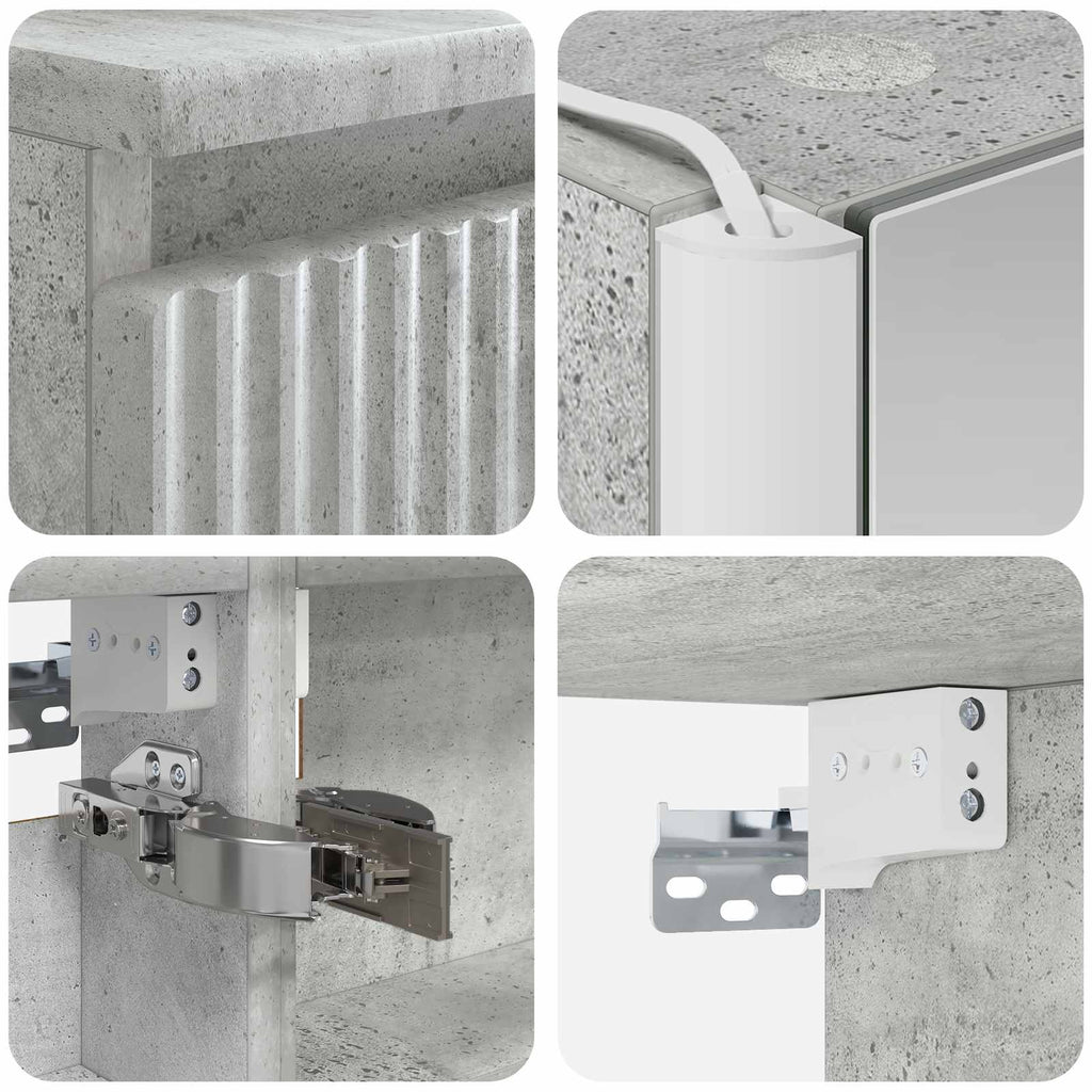 vidaXL Zestaw Szafek Łazienkowych 5 pcs Betonowy szary