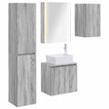 vidaXL Zestaw Szafek Łazienkowych 5 pcs Szary Sonoma 53 x 15,5 x 70 cm
