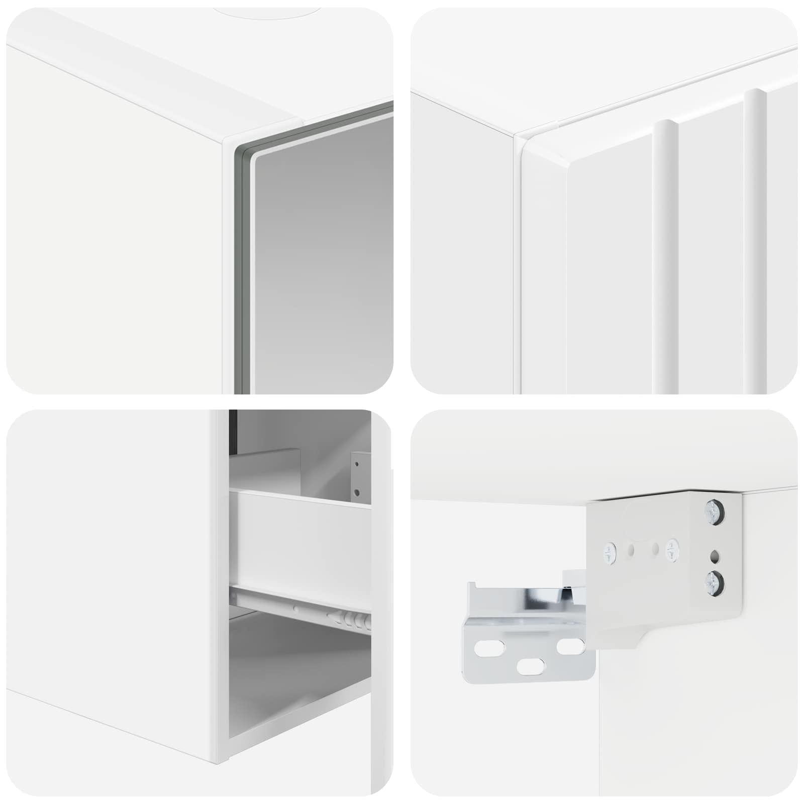 vidaXL Zestaw Szafek Łazienkowych 5 pcs Biały 40 x 10,5 x 60,5 cm