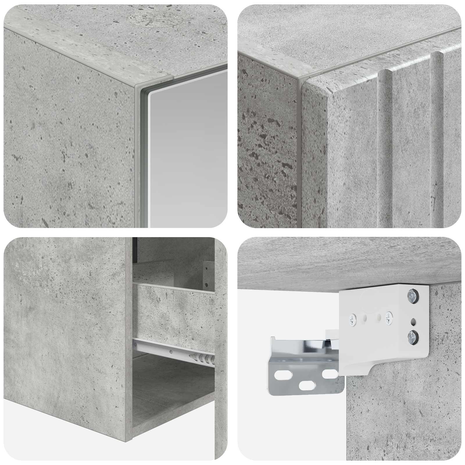 vidaXL Zestaw Szafek Łazienkowych 5 pcs Betonowy szary