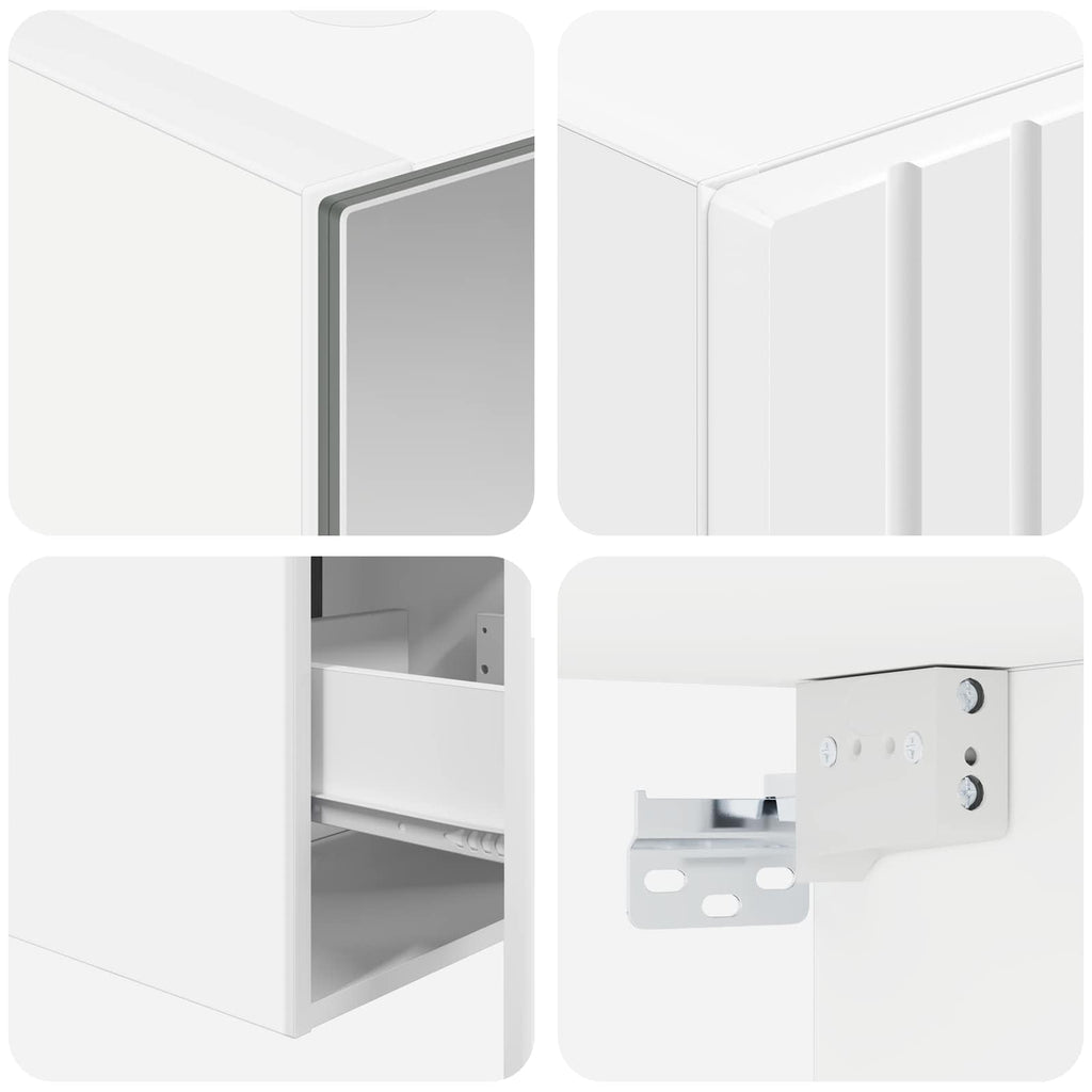 vidaXL Zestaw Szafek Łazienkowych 5 pcs Biały 43 x 16 x 62,5 cm