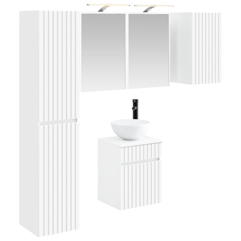 vidaXL Zestaw Szafek Łazienkowych 5 pcs Biały 43 x 16 x 62,5 cm